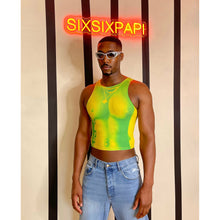 Load image into Gallery viewer, Body Print Tank - Green &amp; Yellow
